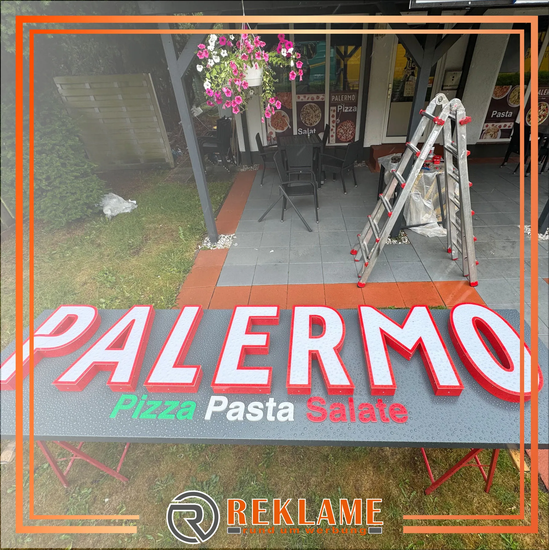 Palermo — Haubenkonstruktion · 3D-Buchstaben · Vollacrylbuchstaben